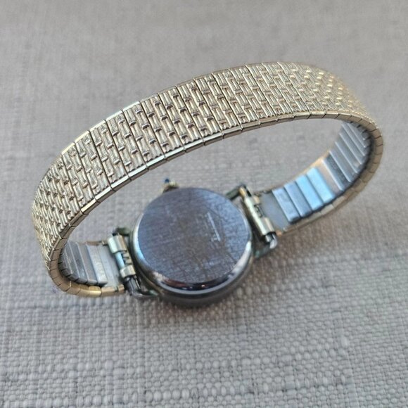 Vintage Impex Swiss Wristwatch Gold Tone Stretched Metal Band Hand Winding Watch main image 7